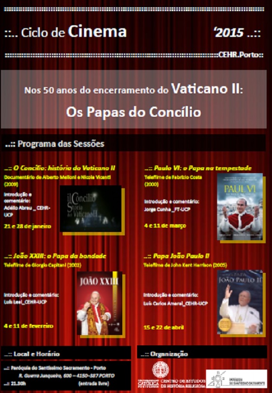 CEHR: Ciclo de cinema reflete sobre "os Papas do Concílio"